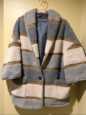 En Thread L EUC oversized Alpaca blend cozy and warm Teddy jacket made in Italy